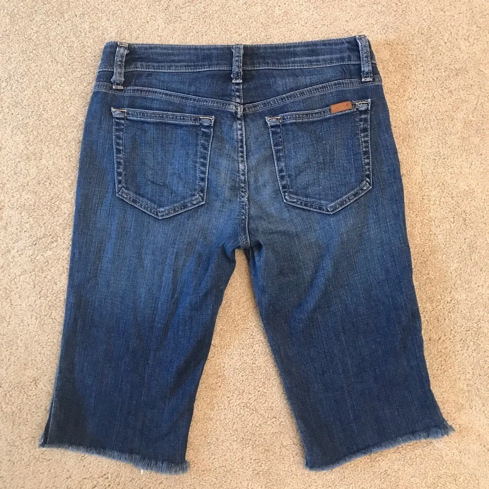 Joes Altered Denim Blue Jean Long Shorts Size 4 Waist 27 The Honey y2k Festival